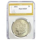 1921 Morgan Silver Dollar PGA MS64