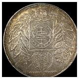 1852 Brazil Silver 500 Reis