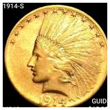 1914-S $10 Gold Eagle CHOICE BU