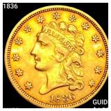 1836 $2.50 Gold Quarter Eagle HIGH GRADE
