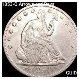 1853-O Arrows and Rays Seated Liberty Half Dollar
