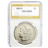 1891-S Morgan Silver Dollar PGA MS63