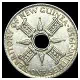 1938 New Guinea Silver 1 Shilling  UNCIRCULATED