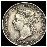 1891 Canada Silver 25 Cents NEARLY UNCIRCULATED
