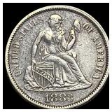 1883 Seated Liberty Dime NEARLY UNCIRCULATED