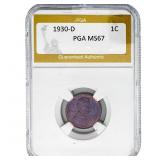 1930-D Wheat Cent PGA MS67