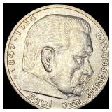 1938-E Germany Silver 5 Reichsmark UNCIRCULATED
