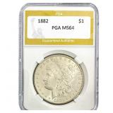 1882 Morgan Silver Dollar PGA MS64