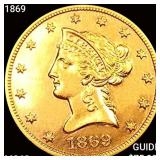 1869 $10 Gold Eagle CHOICE BU