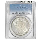 1885 Morgan Silver Dollar PCGS MS65
