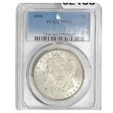 1890 Morgan Silver Dollar PCGS MS64