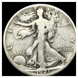 1921-S Silver Half Dollar Walking Liberty HIGH GRA