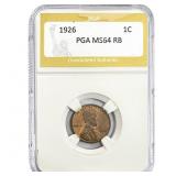 1926 Wheat Cent PGA MS64 RB