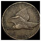 1857 Copper-Nickel Flying Eagle Cent ABOUT UNCIRCU