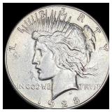 1928-S Silver Peace Dollar CLOSELY UNCIRCULATED