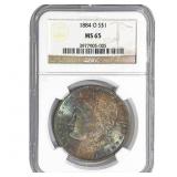 1884-O Morgan Silver Dollar NGC MS65
