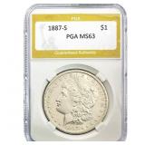 1887-S Morgan Silver Dollar PGA MS63