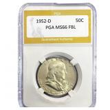 1952-D Franklin Half Dollar PGA MS66 FBL