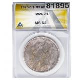 1926-D Morgan Silver Dollar ANACS MS62