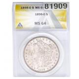 1898-O Morgan Silver Dollar ANACS MS64