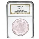 1884-O Morgan Silver Dollar NGC MS63