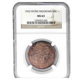 1925 Stone Mountain Half Dollar NGC MS63