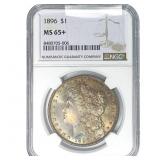 1896 Morgan Silver Dollar NGC MS65+