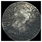 1800 Colonial Spain Silver 8 Reales Chopmarks NEAR