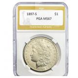 1897-S Morgan Silver Dollar PGA MS67