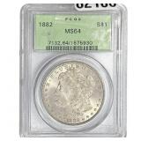1882 Morgan Silver Dollar PCGS MS64