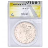 1904-O Morgan Silver Dollar ANACS MS64