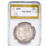 1889 Morgan Silver Dollar PGA MS64