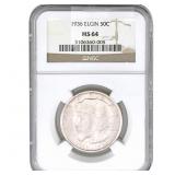 1936 Elgin Half Dollar NGC MS64