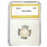 1910 Barber Dime PGA MS65