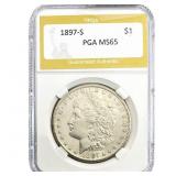 1897-S Morgan Silver Dollar PGA MS65