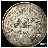 Japan Meji Period Silver 1 Yen Chopmarks NEARLY U