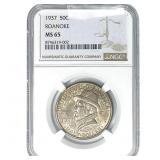 1937 Roanoke Half Dollar NGC MS65