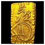 Japan 1832-1858 Gold 2 Shu CLOSELY UNCIRCULATED