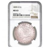 1899-O Morgan Silver Dollar NGC MS63