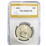 1952 Franklin Half Dollar PGA MS66 FBL