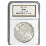 1882-S Morgan Silver Dollar NGC MS66