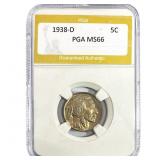 1938-D Buffalo Nickel PGA MS66