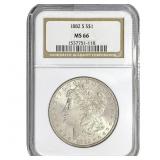 1882-S Morgan Silver Dollar NGC MS66