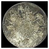 Mexico Silver 1 Peso Chopmarks NEARLY UNCIRCULATE