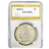 1900-O Morgan Silver Dollar PGA MS65