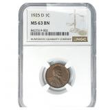 1925-D Wheat Cent NGC MS63 BN