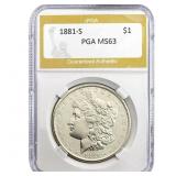 1881-S Morgan Silver Dollar PGA MS63