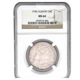 1936 Albany Half Dollar NGC MS64