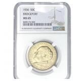 1936 Bridgeport Half Dollar NGC MS65