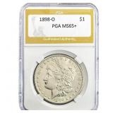 1898-O Morgan Silver Dollar PGA MS65+